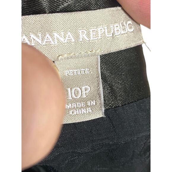 Banana Republic Mini Skirt 10P Pleated Leopard Jacquard Black Green Y2K VTG Boho - Picture 6 of 9